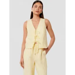 Forever New Lemon Drop Co-Ord Linen Relaxed Fit Waistcoat-picture-23