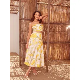 Forever New Limone Floral Laia A-line Fit Midi Skirt-picture-34