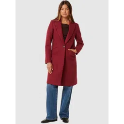 Forever New Long Sleeve Single Breasted Longline Overcoat-image-47