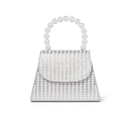Forever New PU Silver Pearl Handheld Handbag-picture-22