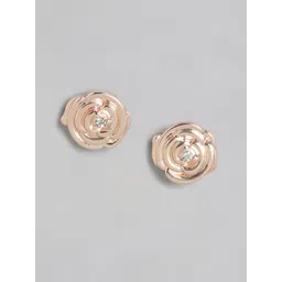 Forever New Rose Gold-Plated Floral Crystal Studs-image-13