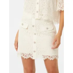 Forever New White Lace A-Line Skirt-picture-35