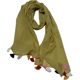 forever sira Olive Fabric Tassle Mulmul Cotton Scarf |Scarf For Women|Face Mask |UV Protection|100% Mulmul Cotton|Eco Friendly|Lightweight|Sustainable-picture-32