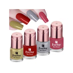 FORFOR Set Of 4 Perfect Stay Rose Gold Glossy Nail Polish 6ml Each-picture-40