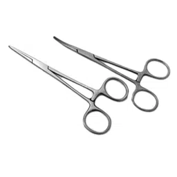 Forgesy 2 Pcs 14cm Stainless Steel Straight &a; Curved Mosquito Hemostatic Forceps Set, GSSE002-picture-28