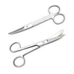 Forgesy 2 Pcs 6 inch Surgical Straight &a; Curved Sharp/Blunt Dressing Scissor Set, X64-picture-29
