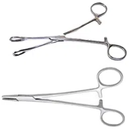 Forgesy 2 Pcs 8 inch Stainless Steel Needle Holder &a; Sponge Forcep Set, X58-picture-12