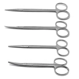 Forgesy 4 Pcs Stainless Steel Straight &a; Curved Metzenbaum Blunt Surgical Scissors Set, X93-picture-31