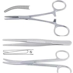 Forgesy Stainless Steel Artery Forcep, Mayo Scissor &a; Plain Forcep Combo, SUNX11-picture-39