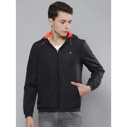 Fort Collins Men Black Solid Hooded Tailored Jacket-picture-10