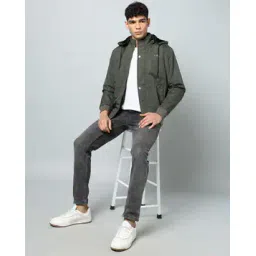 fort collins Men Regular Fit Hooded Winter Jacket with Inner Fur-picture-48