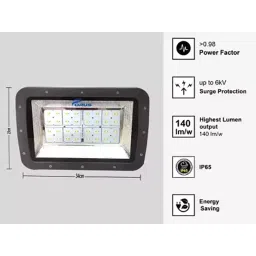 Forus 200W Cool White LED Flood Light (FEFL200NACW) image 2