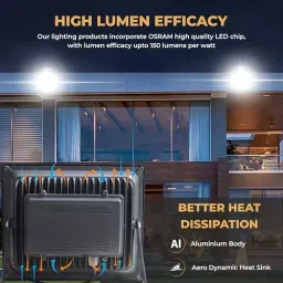 FORUS 80 W 6500 K Cool White Led Flood Light IP66 image 5