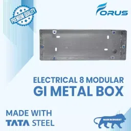 FORUS All-win 228.6x76.2 mm (9x3 inch) Concealed GI Sheet Metal Modular Box 8 Module (Pack of 2) image 3