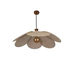 Fos Lighting Contemporary 30 Inches Burlap Flower Petal Pendant Hanging Light - JuteFan-FO-30-HL1-picture-11
