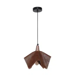 Fos Lighting Contemporary Handkerchief-Style Brown Leather Pendant Light - LeatherHanky-Tan-HL1-picture-16