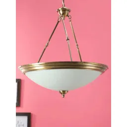 Fos Lighting 'Dish' Antique Gold & White Brass 5-In-1 Hanging Light-picture-18