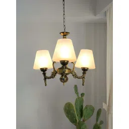 Fos Lighting Gold Mild Steel Antique Wide 3-Light Mini Ceiling Chandelier Hanging Light-picture-17