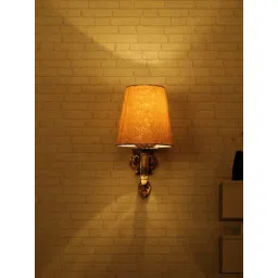 Fos Lighting Golden & White Aluminium Wall Sconce Light With Shade - Set of 1-picture-10