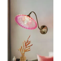 FOS LIGHTING Modern Industrial Pink Ribbed Glass Adjustable Gooseneck Wall Sconce-picture-43