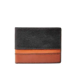 Fossil Black & Brown Paneled Bi-Fold Wallet-picture-45
