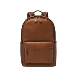 Fossil Buckner Brown Leather Solid Backpack - 16.86 Ltrs-picture-21