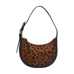 Fossil Harwell Brown Animal Effect Medium Leather Hobo Bag-picture-44