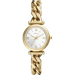 fossil Women Carlie Gold Quartz Stainless Steel Analogue Watch Es5329, Dial-Color:White-picture-48