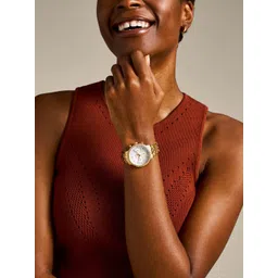 Fossil Women Embellished Dial & Stainless Steel Straps Analogue Watch AK_ES5358 image 5