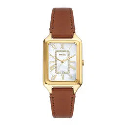 Fossil Women White Embellished Dial & Leather Straps Raquel Analogue Watch ES5307-picture-16