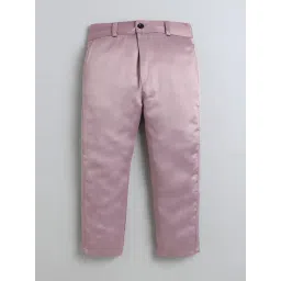 Fourfolds Boys Mauve Printed Regular Fit Indowestern Set image 4