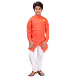 FOURFOLDS Boys Orange & White Pyjamas-picture-52