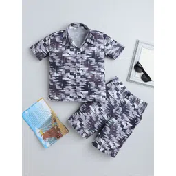 FOURFOLDS Boys Printed Shirt with Shorts-picture-39