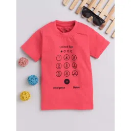 Fourfolds Unisex Pink Printed T-Shirt-picture-32
