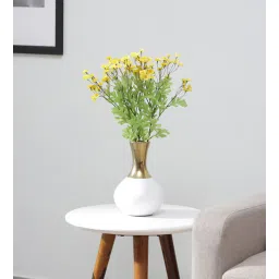 fourwalls Yellow Fabric Daisy Stick Artificial Flowers-picture-37