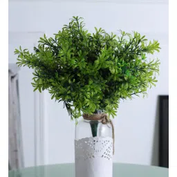 Green Plastic Artificial Bush Mini Bush without Pot, Set of 3 by Fourwalls-picture-39