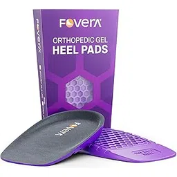 FOVERA Orthopedic Heel Pads for Heel Pain Relief, Massaging Gel Heel Cups for All Day Cushioning & Comfort, Slim Design for Shock Absorption, Heel Spur & Plantar Fasciitis (Men - 7-12 UK, 1 Pair)-picture-21