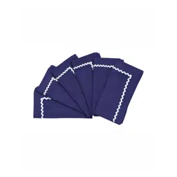FOVEROS 6 Pieces Blue Cotton Dinner Table Napkins image 1