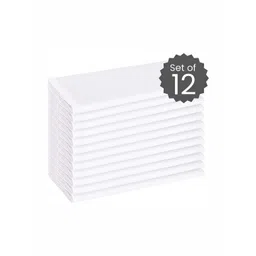 FOVEROS White 12 Pieces 45.72 cm x 45.72 cm Cotton Dinner Table Napkins-picture-15
