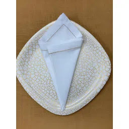 FOVEROS White 12 Pieces Cotton Table Napkins image 2