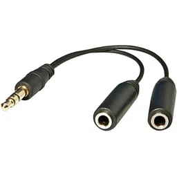 FOX MICRO Black Headphone Splitter For Computer 3.5mm Female to 2 Dual 3.5mm Male Headphone Mic Audio Y Splitter Cable Smartphone Headset to PC Adapter Phone Converter-picture-29