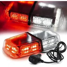 FOXCID 12" 36 LED 18 Watts Emergency Hazard Warning Security Roof Top Flash Strobe Mini Light Bar with Magnetic Mount, for Plow or Tow Truck Construction Vehicle White Red-picture-13