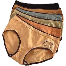 foxnest Women’s Multicolor Cat Printed Hipster Panties | Soft Breathable Cotton Underwear with Elastic Waistband | Comfortable Innerwear for Women | Pack of-picture-56