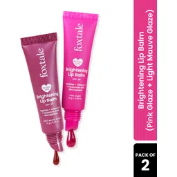 foxtale Brightening SPF30 Lip Balm | Pack of 2 | Peptides, Vitamin C & Hyaluronic Acid | Light Mauve & Pink Glaze-picture-17