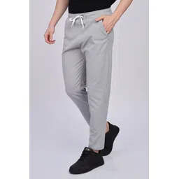 foxter Men Solid Silver Track Pants-picture-19