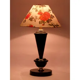 foziq Adults Black & White Floral Printed Contemporary Table Lamp-picture-26