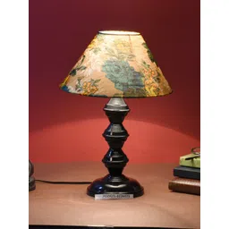 foziq Black & Beige Printed Triangle Shape Table Lamps-picture-18