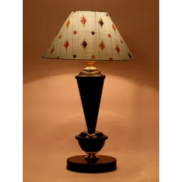 Foziq Black & Blue Printed Terracotta Table Lamps image 5