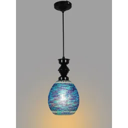 foziq Black & Blue Textured Ceiling Lamp-picture-27