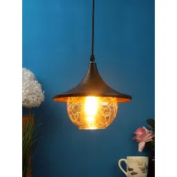 foziq Black & Gold-Toned Solid Ceiling Lamp-picture-40